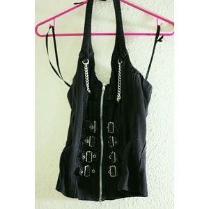 *EUC* Tripp NYC Chained and Buckled Corset